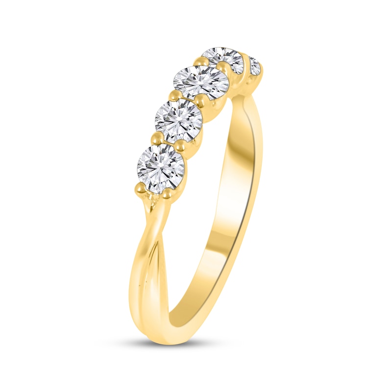 Main Image 2 of Now + Forever Diamond Graduated Anniversary Ring 1 ct tw 14K Yellow Gold