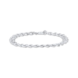 Charmed Memories Link Bracelet 6.6mm Hollow Sterling Silver 7.5"