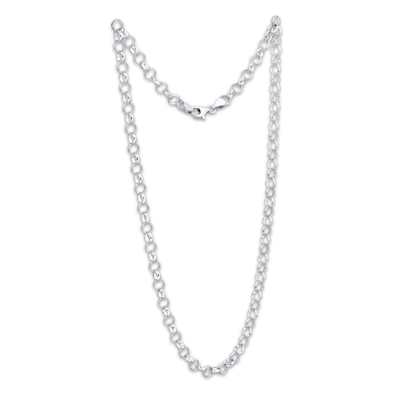 Main Image 2 of Charmed Memories Rolo Chain Necklace 5.2mm Solid Sterling Silver 18&quot;