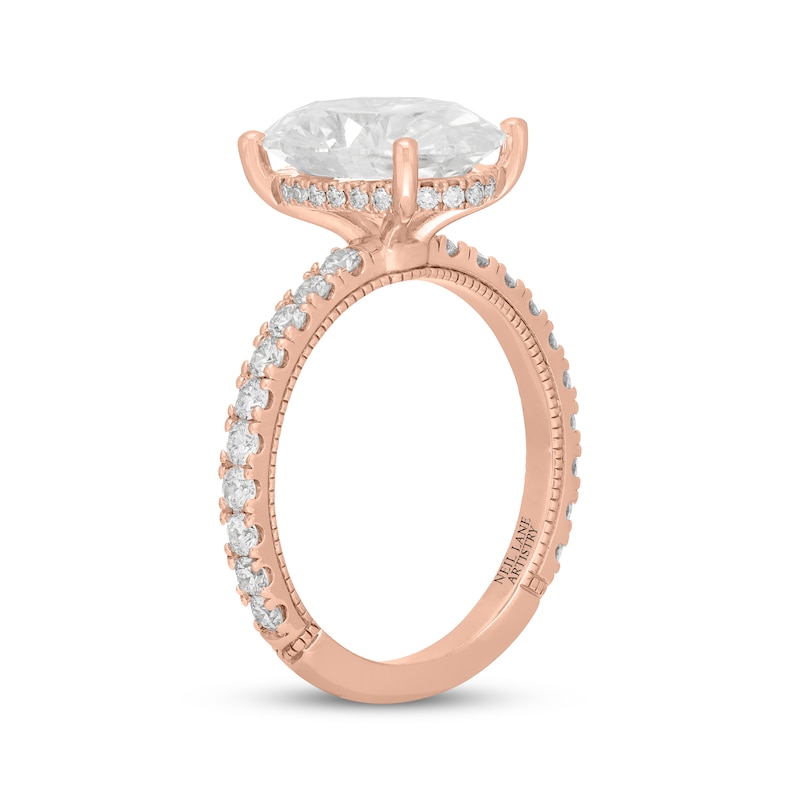 Main Image 2 of Neil Lane Artistry Oval-Cut Lab-Grown Diamond Engagement Ring 4-5/8 ct tw 14K Rose Gold