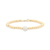 Thumbnail Image 1 of Cultured Pearl & Bead Bracelet 14K Yellow Gold 7.5&quot;