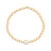 Thumbnail Image 2 of Cultured Pearl & Bead Bracelet 14K Yellow Gold 7.5&quot;