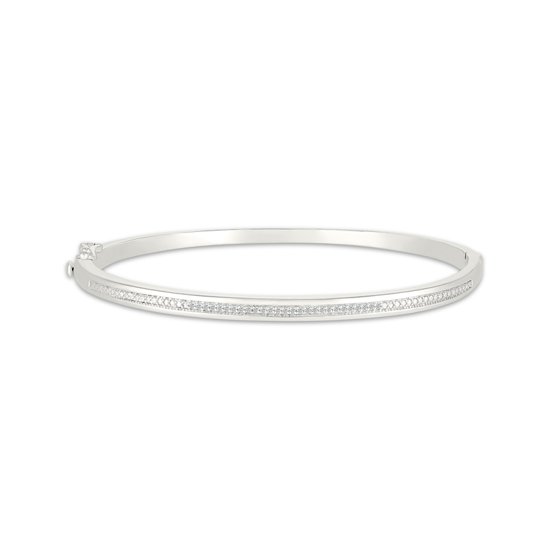 Main Image 1 of Diamond Bangle Bracelet 1/10 ct tw Sterling Silver