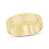 Thumbnail Image 1 of Now + Forever Men's Diamond Bezel-Set Three-Stone Wedding Band 1/4 ct tw 10K Yellow Gold