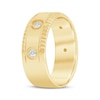 Thumbnail Image 2 of Now + Forever Men's Diamond Bezel-Set Three-Stone Wedding Band 1/4 ct tw 10K Yellow Gold