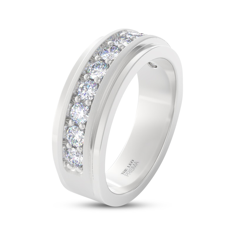Main Image 2 of Men's THE LEO Prisma Diamond Wedding Band 1 ct tw 14K White Gold