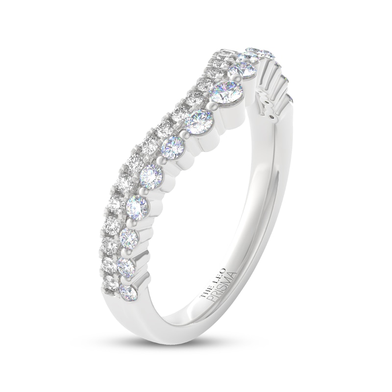 Main Image 2 of THE LEO Prisma Diamond Two-Row Contour Wedding Band 1/2 ct tw 14K White Gold