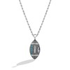 Thumbnail Image 1 of True Fans Jacksonville Jaguars 1/20 CT. T.W. Diamond Vertical Football Necklace in Sterling Silver