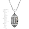 Thumbnail Image 4 of True Fans Green Bay Packers 1/20 CT. T.W. Diamond Vertical Football Necklace in Sterling Silver