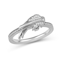 True Fans Buffalo Bills 1/15 ct tw Diamond Ring Sterling Silver