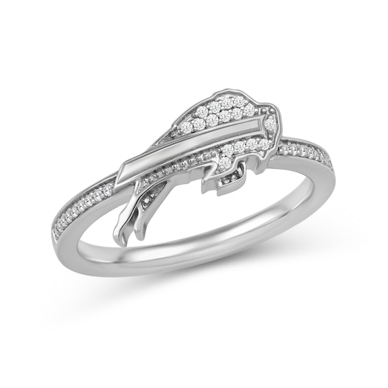 True Fans Buffalo Bills 1/15 ct tw Diamond Ring Sterling Silver