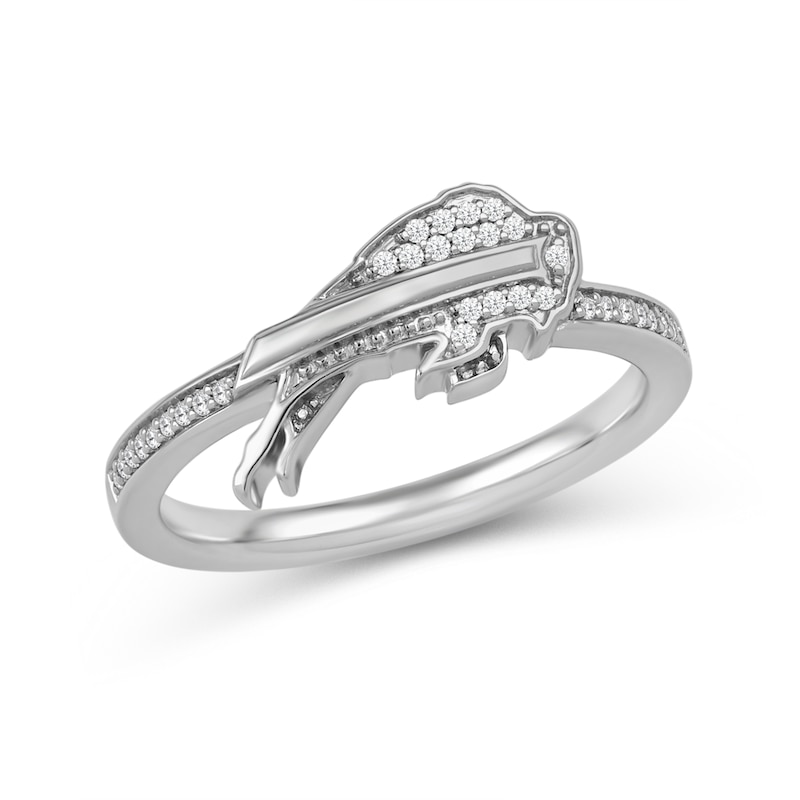 Main Image 1 of True Fans Buffalo Bills 1/15 ct tw Diamond Ring Sterling Silver