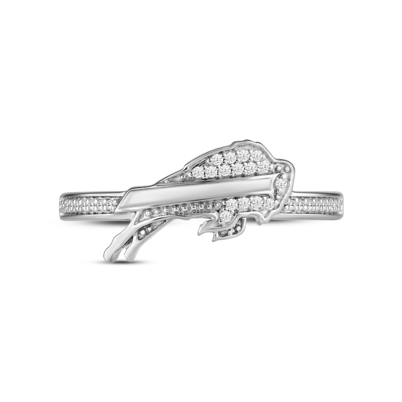 Main Image 2 of True Fans Buffalo Bills 1/15 ct tw Diamond Ring Sterling Silver