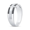 Thumbnail Image 2 of Now + Forever Men's Black Diamond Wedding Band 1/2 ct tw 10K White Gold