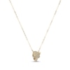 Thumbnail Image 2 of Italian Brilliance Diamond-Cut Panther Head Necklace 14K Two-Tone Gold 18"