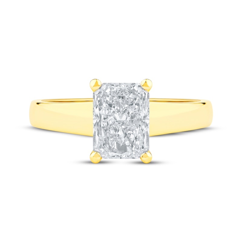 Main Image 4 of Now + Forever Lab-Grown Diamonds Radiant-Cut Solitaire Engagement Ring 1-1/2 ct tw 14K Yellow Gold (F/VS2)