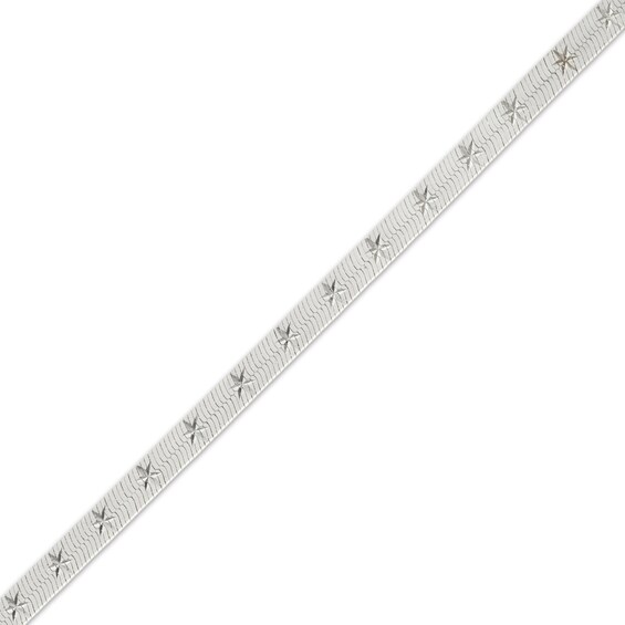 4.4mm Herringbone Chain Bracelet Solid Sterling Silver 18"