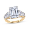 Thumbnail Image 1 of Now + Forever Lab-Grown Diamonds Emerald-Cut Seven-Stone Engagement Ring 6-3/4 ct tw 14K Yellow Gold