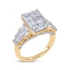 Thumbnail Image 2 of Now + Forever Lab-Grown Diamonds Emerald-Cut Seven-Stone Engagement Ring 6-3/4 ct tw 14K Yellow Gold