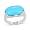 Thumbnail Image 1 of Oval-Cut Turquoise Ring Sterling Silver