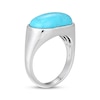 Thumbnail Image 2 of Oval-Cut Turquoise Ring Sterling Silver