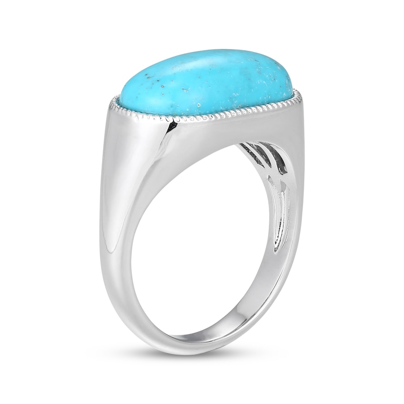 Main Image 2 of Oval-Cut Turquoise Ring Sterling Silver