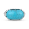Thumbnail Image 3 of Oval-Cut Turquoise Ring Sterling Silver
