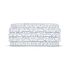 Thumbnail Image 3 of Now + Forever Lab-Grown Diamonds Round & Baguette-Cut Multi-Row Anniversary Ring 2 ct tw 14K White Gold
