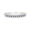Thumbnail Image 1 of Amethyst & White Lab-Created Sapphire Bangle Bracelet Sterling Silver