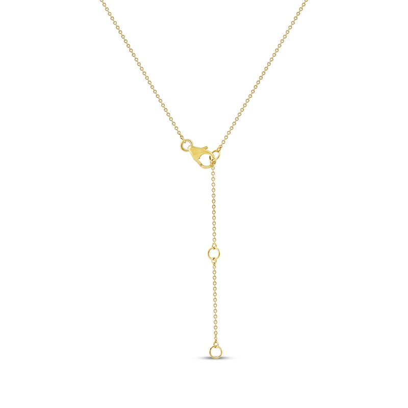 Main Image 4 of STUDIO BY KAY Princess & Round-Cut Diamond Double Charm Necklace 1/4 ct tw 24K Yellow Gold Vermeil Sterling Silver 18"