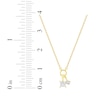 Thumbnail Image 7 of STUDIO BY KAY Princess & Round-Cut Diamond Double Charm Necklace 1/4 ct tw 24K Yellow Gold Vermeil Sterling Silver 18"