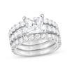 Thumbnail Image 1 of Now + Forever Lab-Grown Diamonds Princess-Cut Bridal Set 5 ct tw 14K White Gold