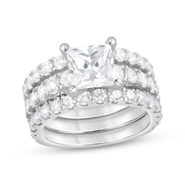 Now + Forever Lab-Grown Diamonds Princess-Cut Bridal Set 5 ct tw 14K White Gold