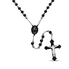 Thumbnail Image 2 of Rosary Necklace Black Ion-Plated Stainless Steel 31.5"