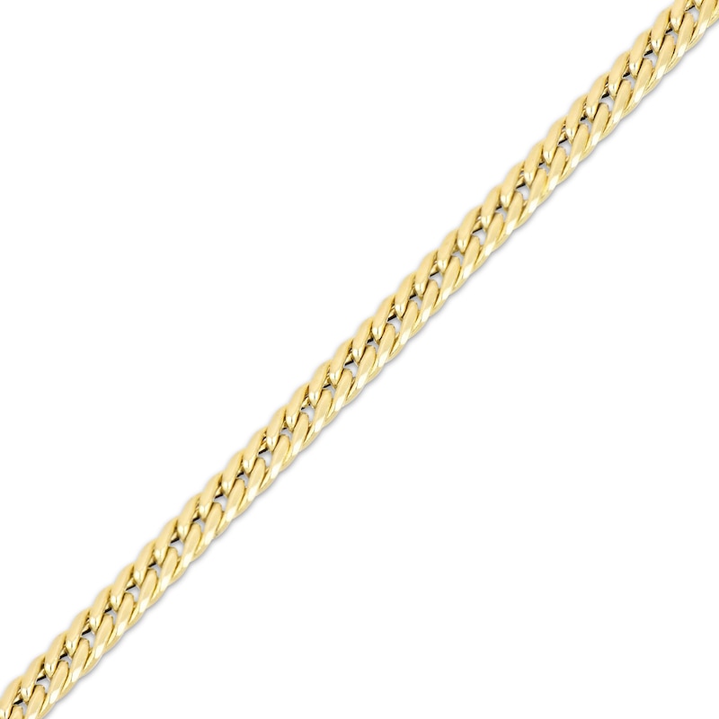 Main Image 2 of 2.5mm Curb Chain Bracelet Hollow 10K Yellow Gold 7.5"