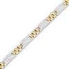 Thumbnail Image 2 of Men's Diamond Link Bracelet 1/4 ct tw Stainless Steel & Yellow Ion Plating 8.75"