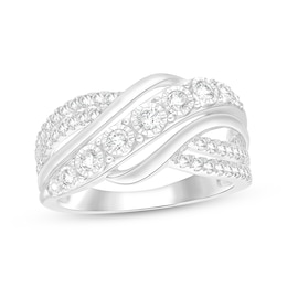 KAY Lab-Grown Diamonds Crossover Swirl Fashion Ring 1/2 ct tw Sterling Silver
