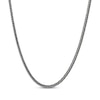 Thumbnail Image 1 of 3.7mm Foxtail Chain Necklace Diamond-Cut Gray-Plated Solid Sterling Silver 22"