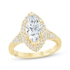 Thumbnail Image 1 of Monique Lhuillier Bliss Marquise-Cut Lab-Grown Diamond Halo Engagement Ring 2 ct tw 18K Yellow Gold
