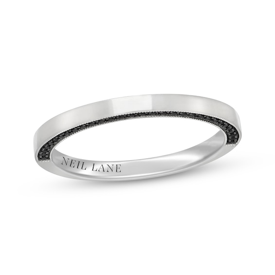 Neil Lane Black Diamond Wedding Band 1/5 ct tw 14K White Gold