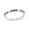 Thumbnail Image 1 of Now + Forever Blue Sapphire & Diamond Anniversary Ring 1/20 ct tw 10K White Gold