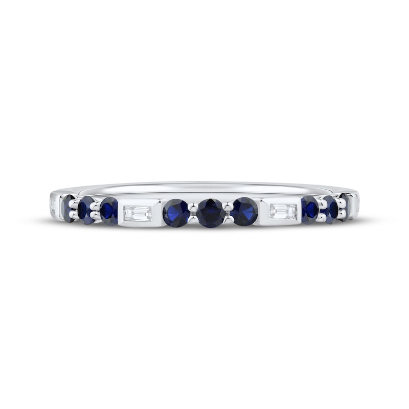 Main Image 3 of Now + Forever Blue Sapphire & Diamond Anniversary Ring 1/20 ct tw 10K White Gold