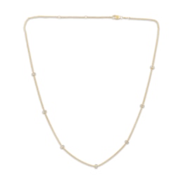 Monique Lhuillier Bliss Lab-Grown Diamond Disc Station Necklace 1/2 ct tw 24K Yellow Gold Vermeil Sterling Silver Sterling Silver 18"