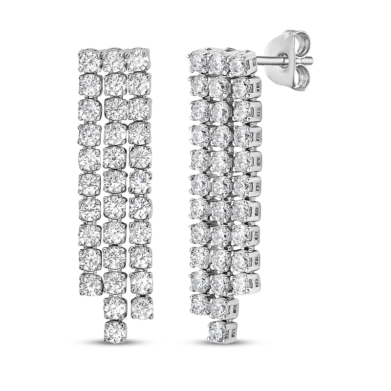 Main Image 1 of Diamond Drop Earrings 2 ct tw 14K White Gold