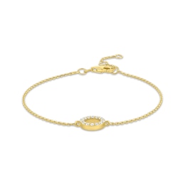 KAY Signature Collection Lab-Grown Diamond Mini Open Circle Bracelet 1/10 ct tw 18K Yellow Gold-Plated Sterling Silver 7.5"