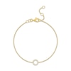 Thumbnail Image 2 of KAY Signature Collection Lab-Grown Diamond Mini Open Circle Bracelet 1/10 ct tw 18K Yellow Gold-Plated Sterling Silver 7.5"