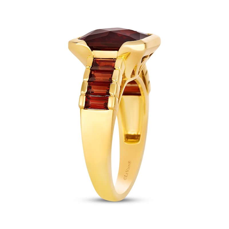 Main Image 2 of Le Vian Octagon & Baguette-Cut Garnet Ring 14K Honey Gold