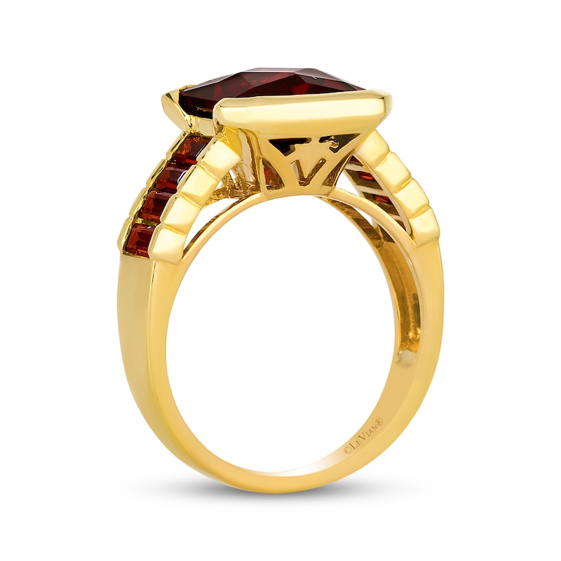 Main Image 3 of Le Vian Octagon & Baguette-Cut Garnet Ring 14K Honey Gold