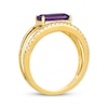 Thumbnail Image 3 of Le Vian Baguette-Cut Amethyst Ring 1/4 ct tw Diamonds 14K Honey Gold