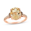 Thumbnail Image 1 of Le Vian Oval-Cut Caramel Quartz Ring 1/5 ct tw Diamonds 14K Strawberry Gold